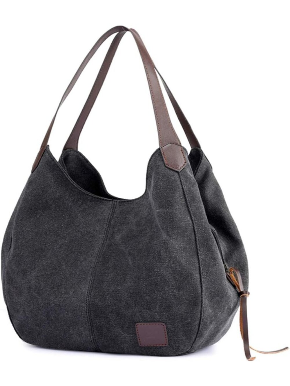 Stylish Multi-Pocket Canvas Hobo Bag for Women - Trendy, Versatile, Everyday Use